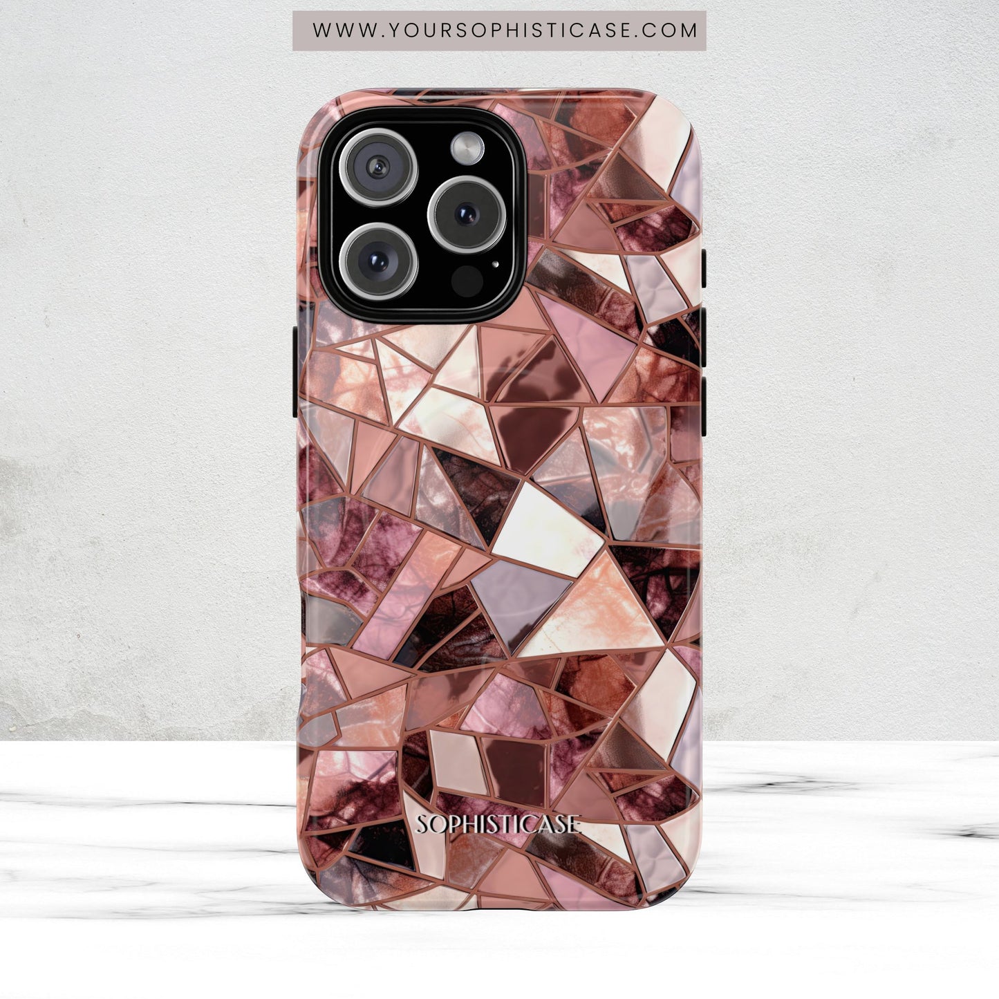 Rose' Runway in Merlot Mosaic - Magsafe Case