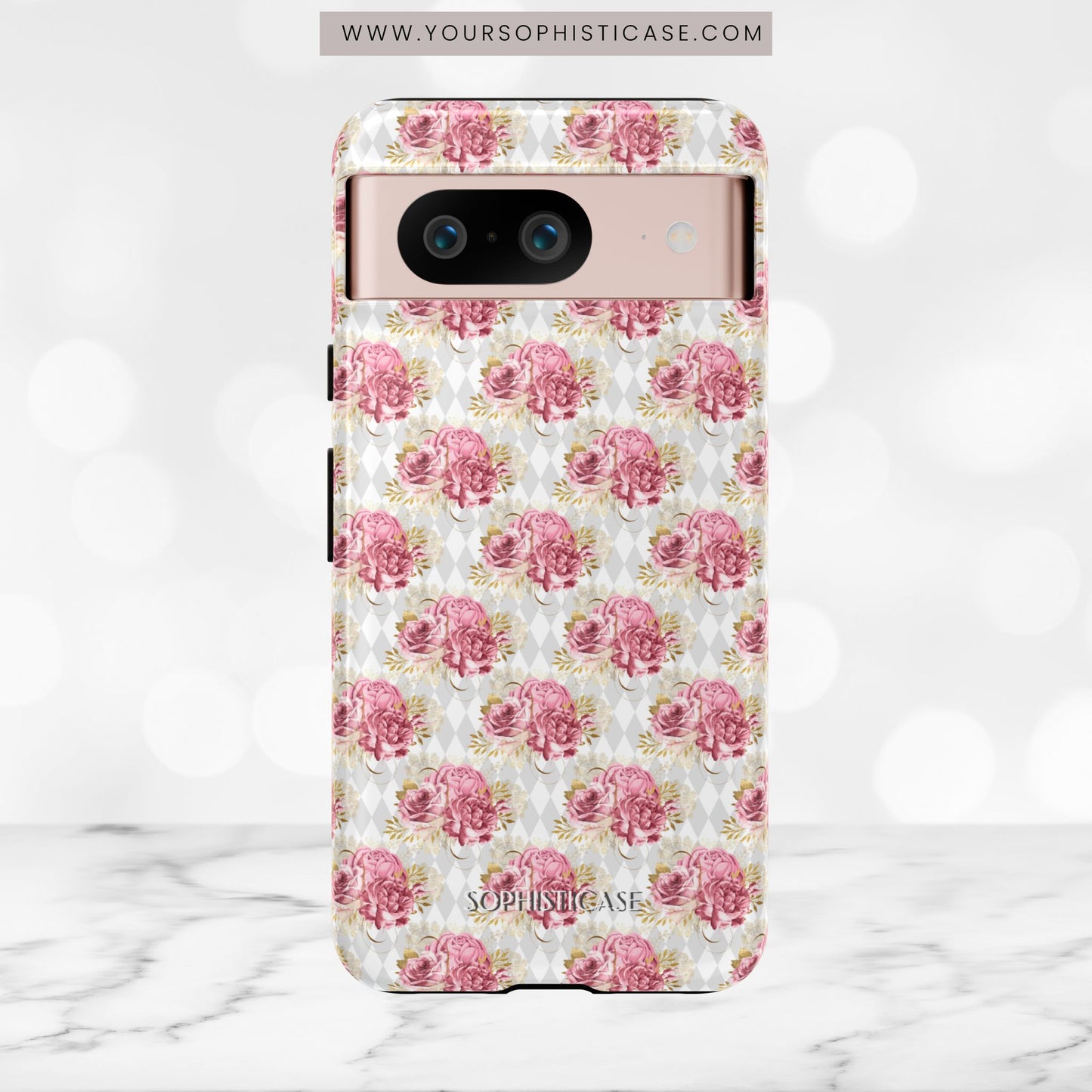 Rose Diamond Romance in Colette - Tough Phone Case