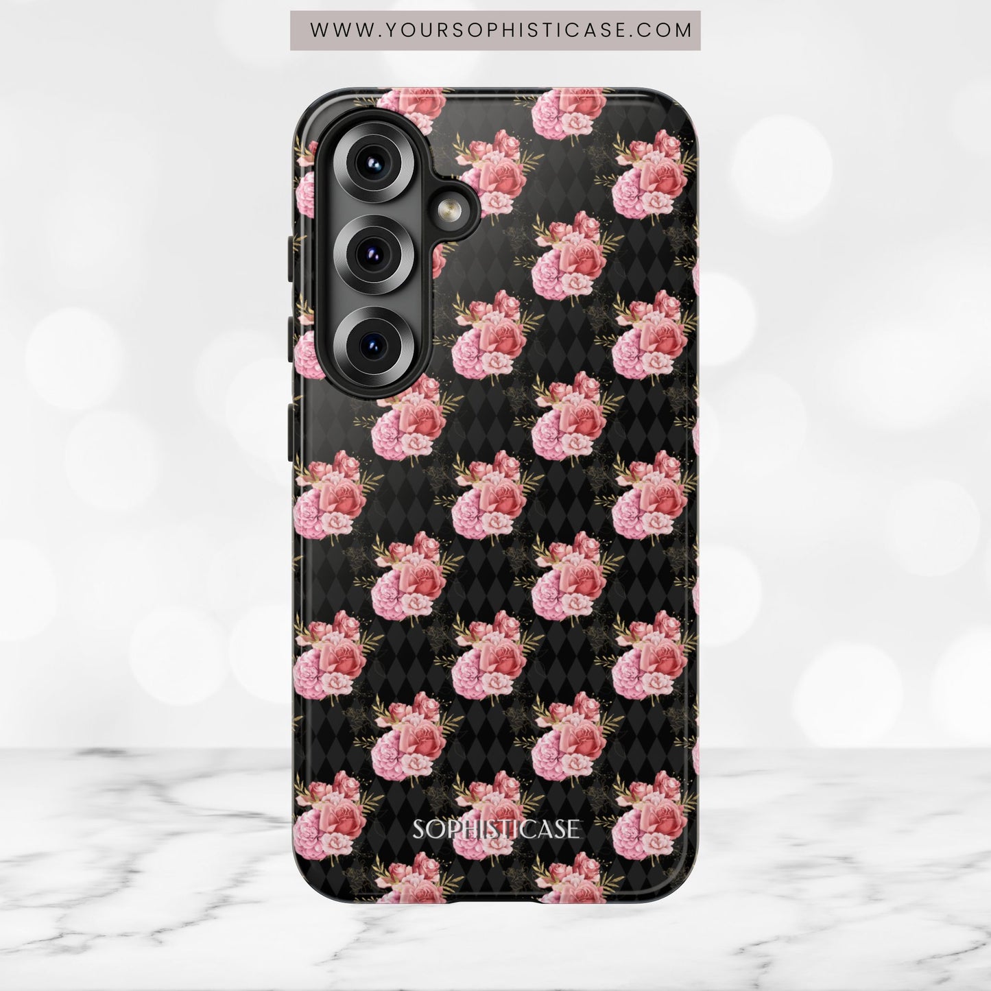 Rose Diamond Romance in Vivienne - Tough Phone Case