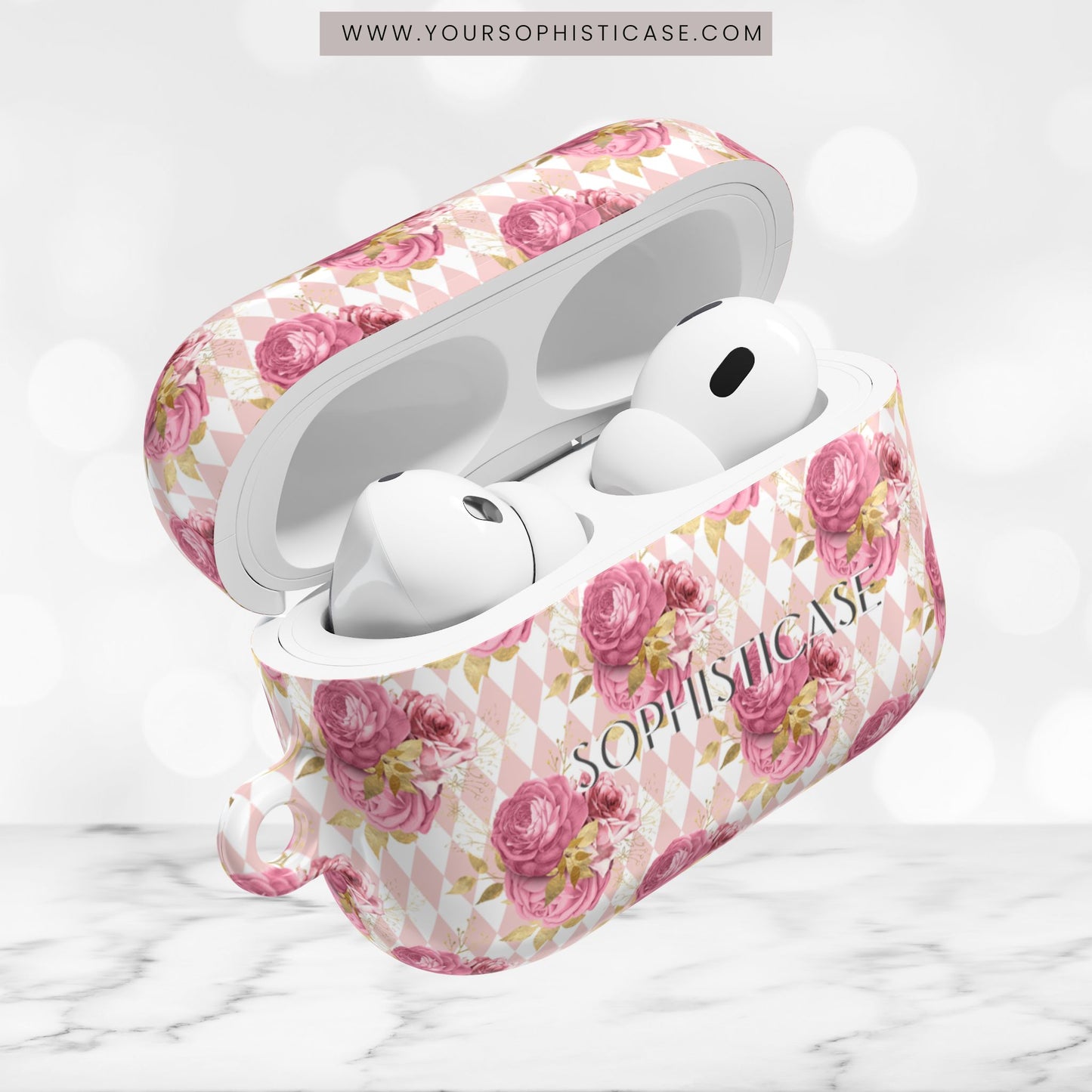 AirPod Cases - Rose Diamond Romance in Sienna
