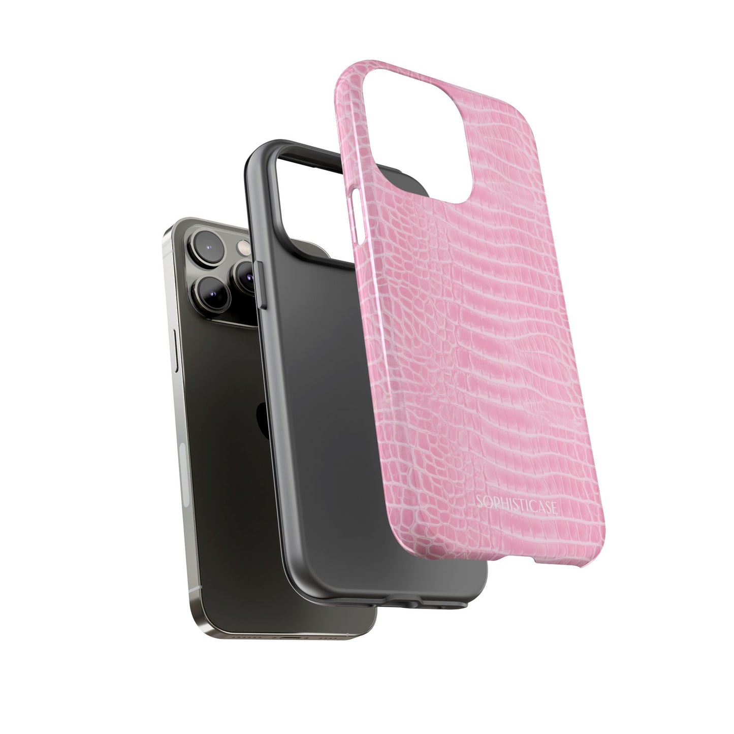 Luxe Leather in Pink - iPhone Case