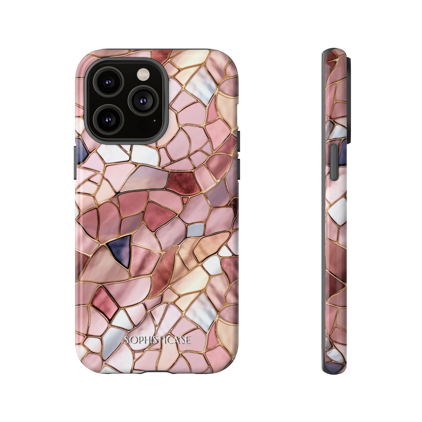 Rose' Runway in Pink Mosaic - Tough Phone Case