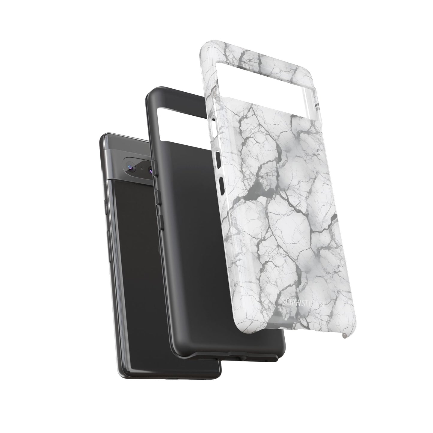 Marble Opulence in Charcoal Grey - Google Pixel Case