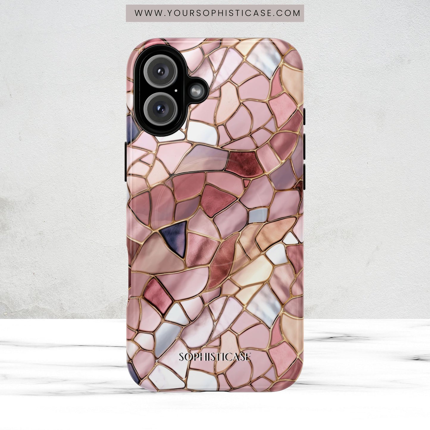 Rose' Runway in Pink Mosaic - Magsafe Case