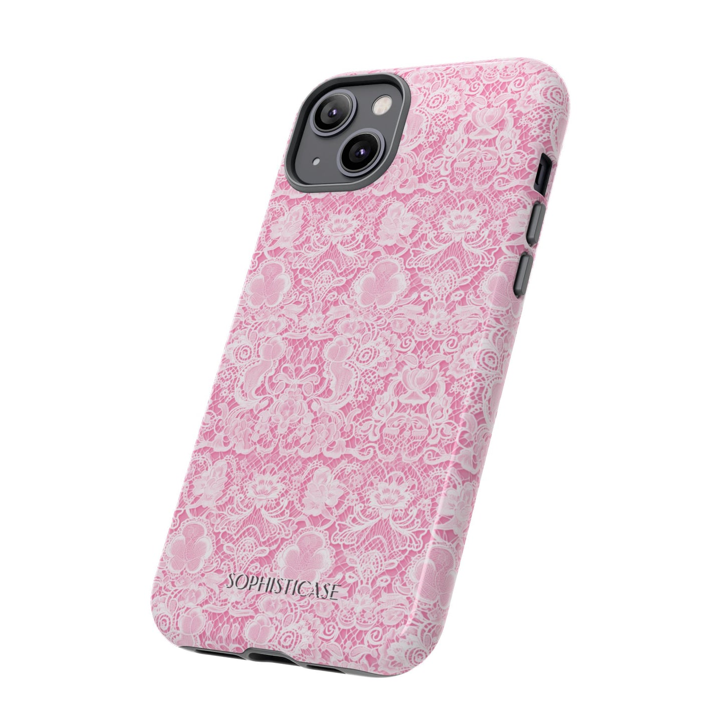 Luxe Lace in Pink - iPhone Case