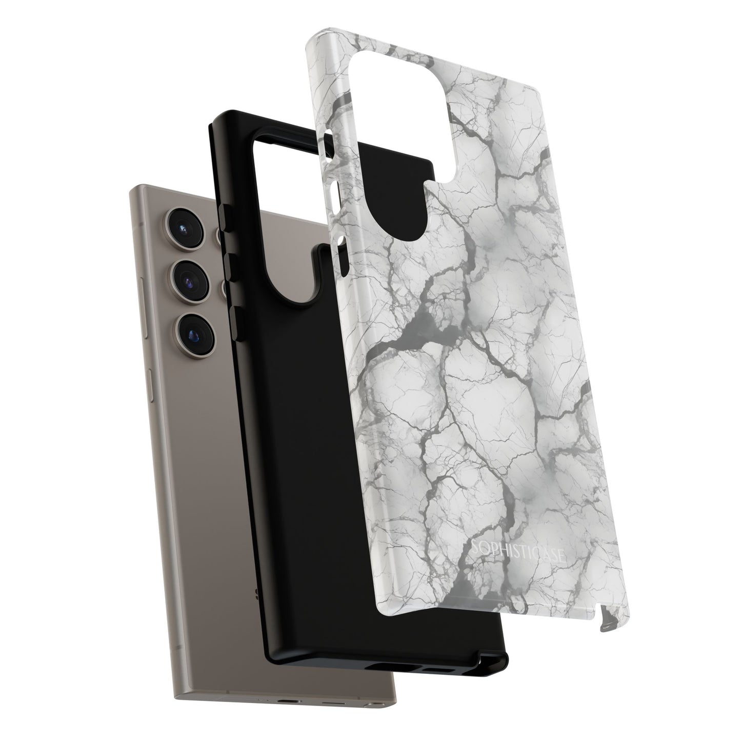 Marble Opulence in Charcoal Grey - Samsung Galaxy Case