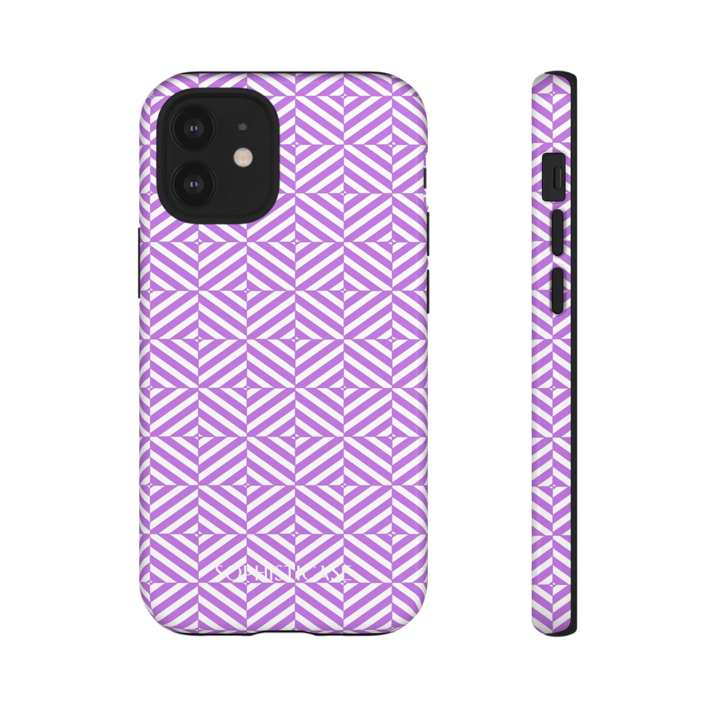Illusions in Purple - Protective Phone Case for iPhone