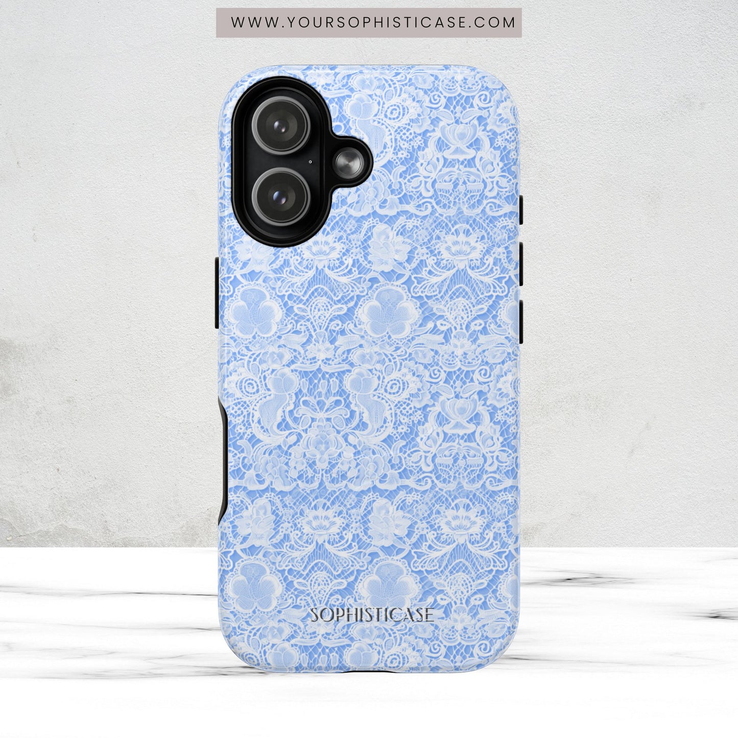 Luxe Lace in Blue - Magsafe Case
