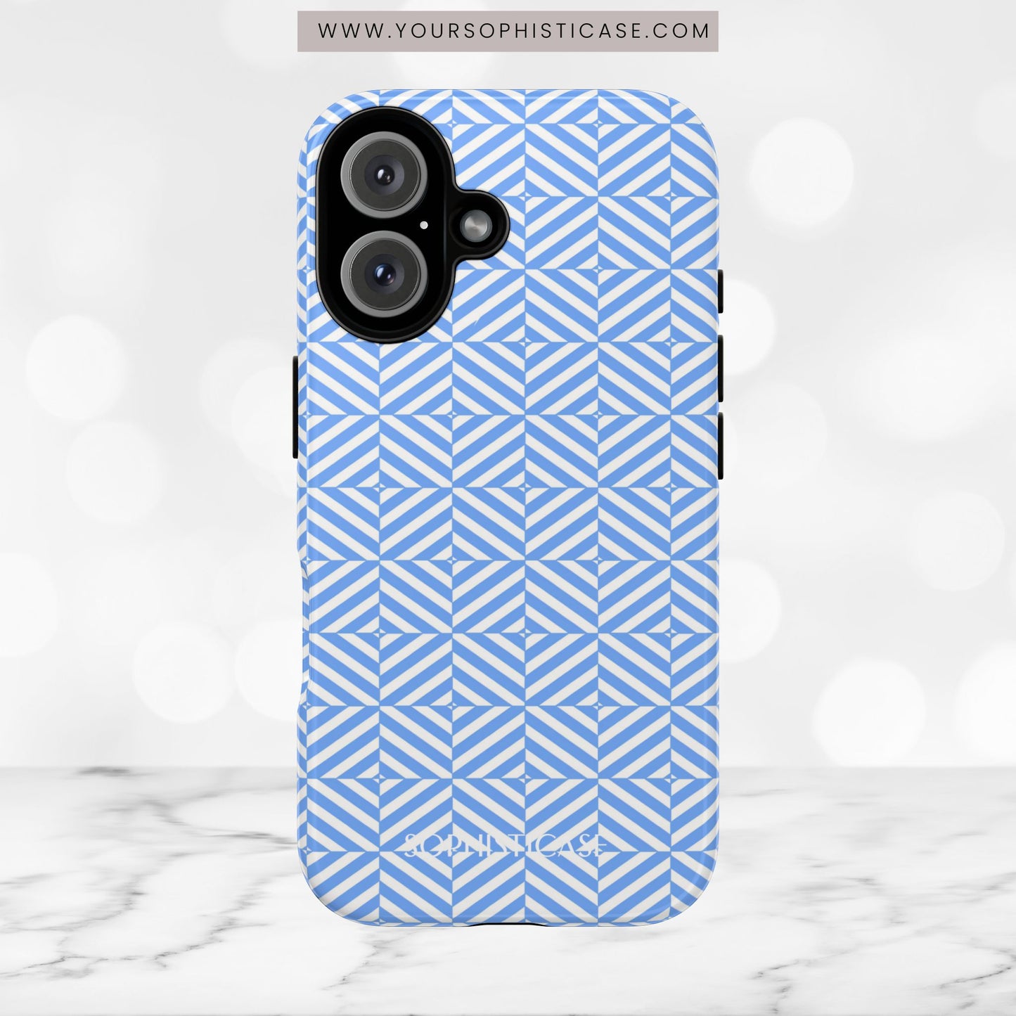 Illusions in Blue - iPhone Case