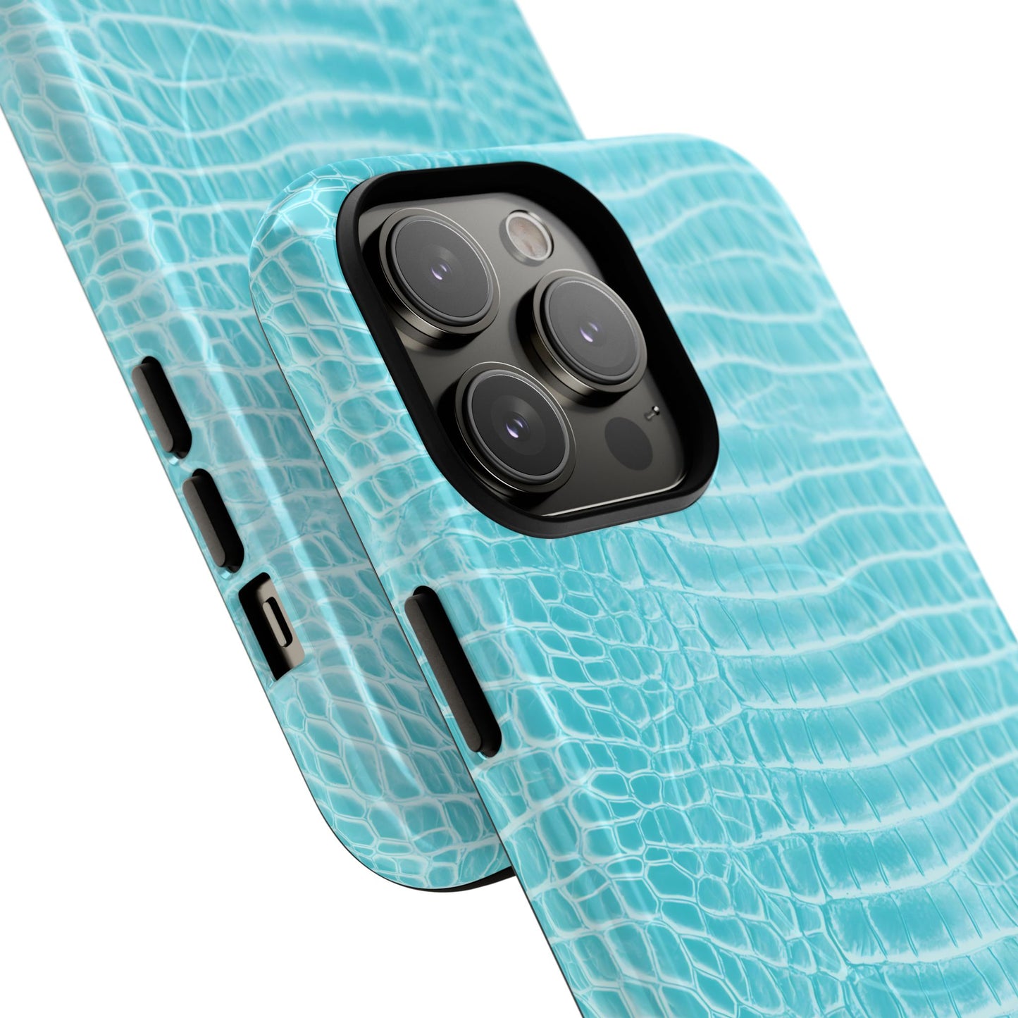 Luxe Leather in Aqua - Magsafe Case