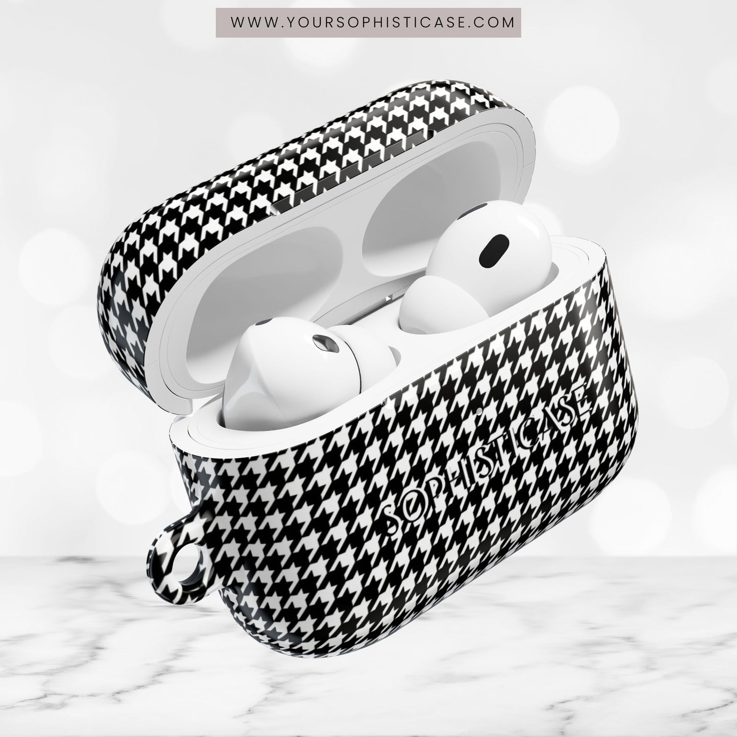 AirPod Cases - Houndstooth in Black