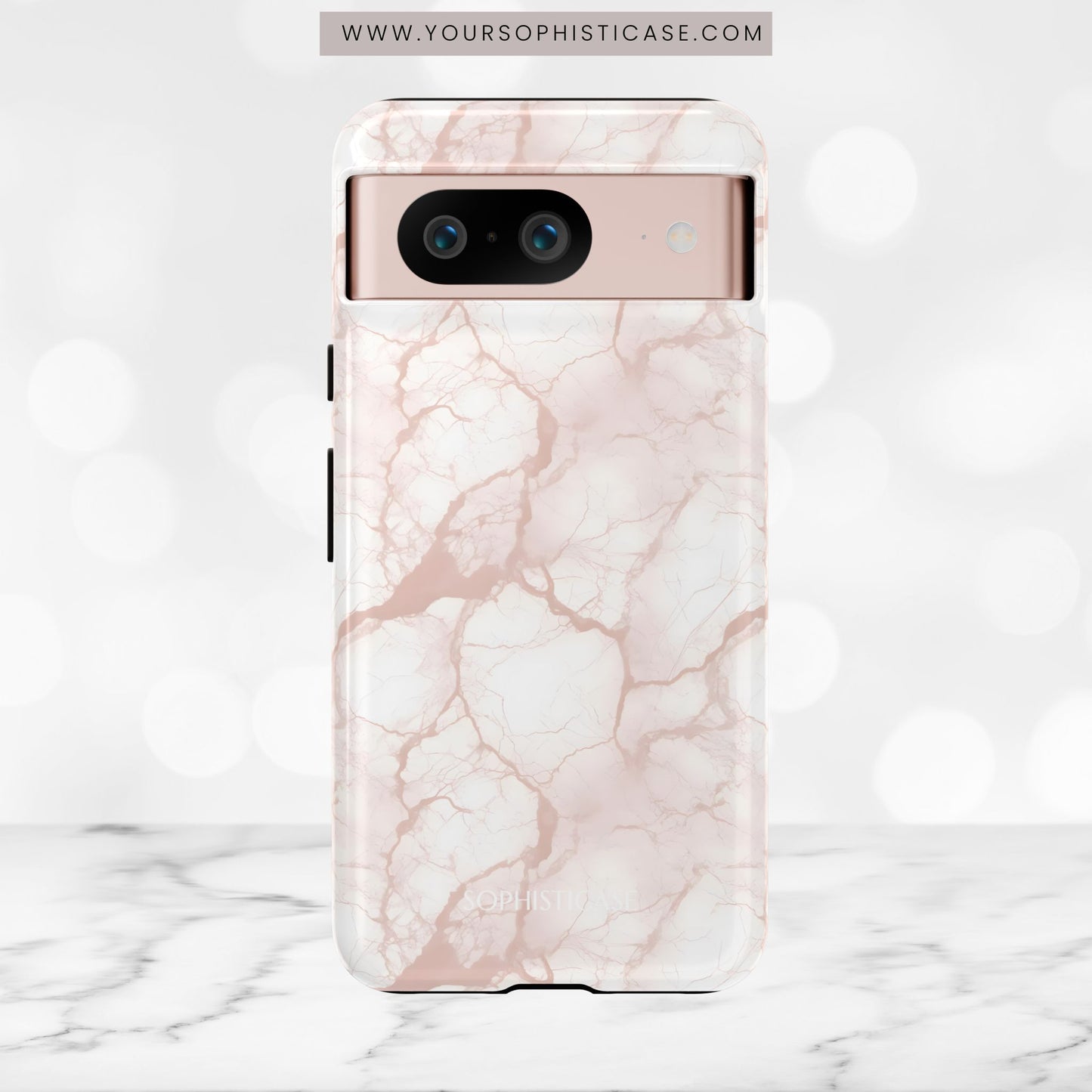 Marble Opulence in Neutral Beige - Tough Phone Case