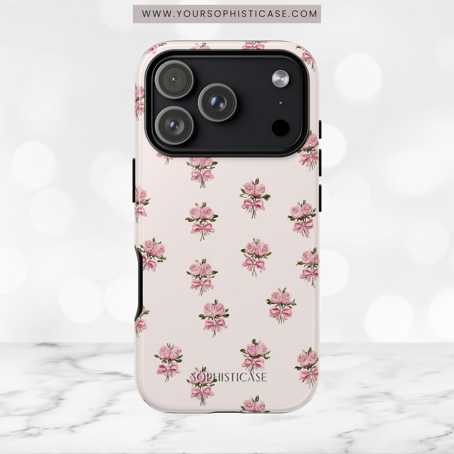 The Sweetest Thing in Coquette Rose Bouquet - iPhone Case