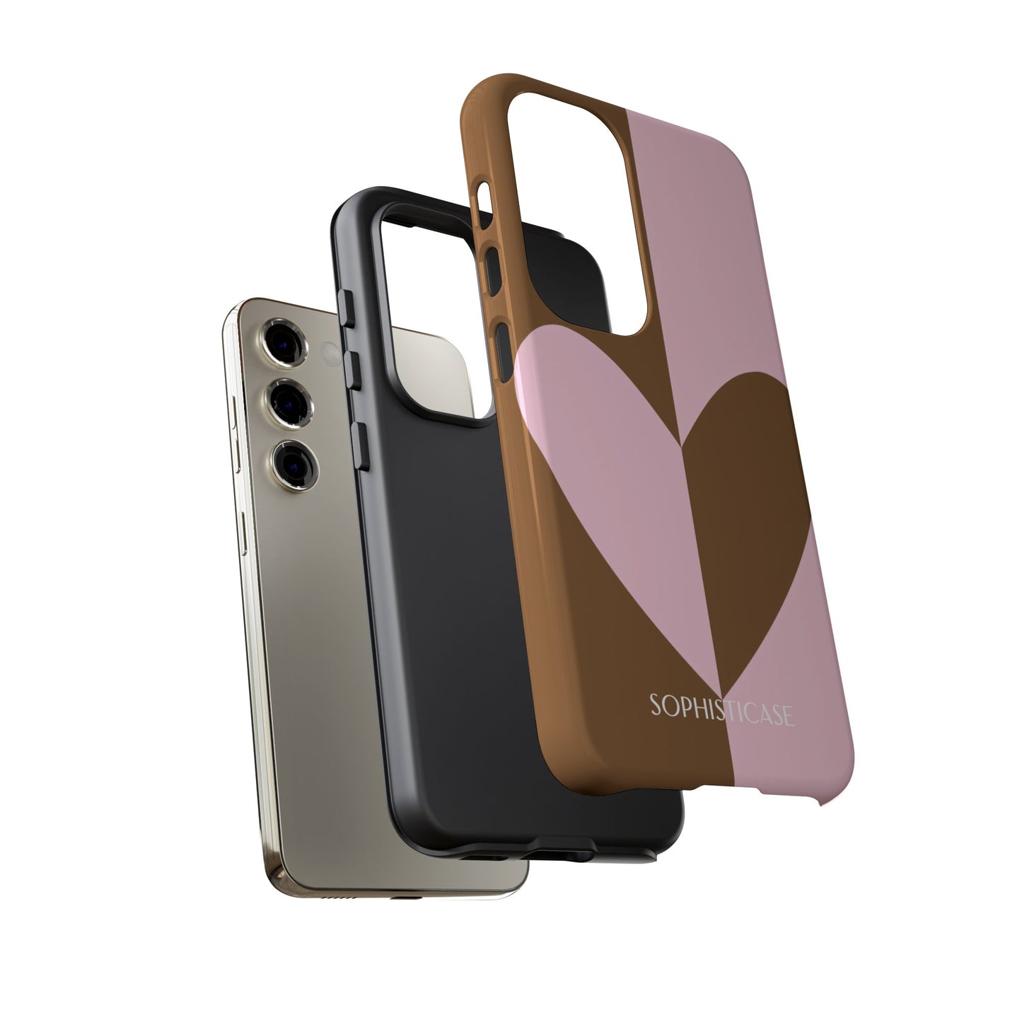 Be Mine in Pink and Brown - Tough Phone Case for Samsung Galaxy - Sophisticase