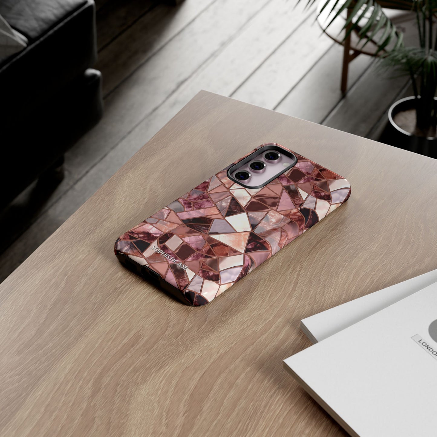Rose' Runway in Merlot Mosaic - Tough Phone Case
