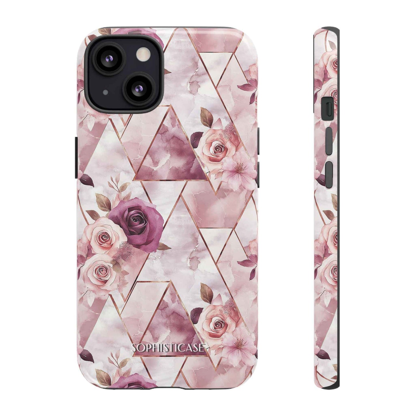 Royal Floral in Plum Chevron - Tough Phone Case