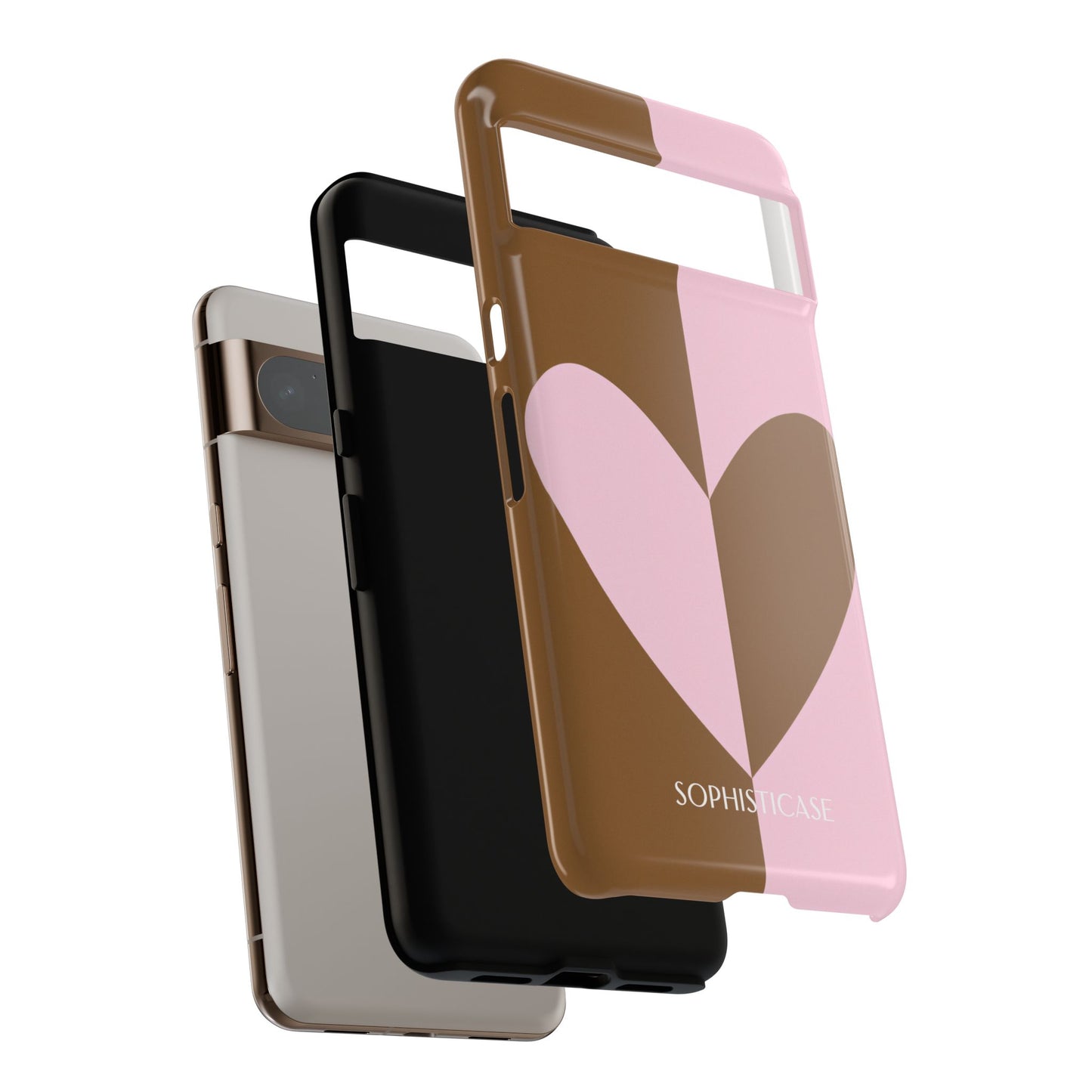 Be Mine in Pink and Brown - Tough Phone Case for Google Pixel - Sophisticase