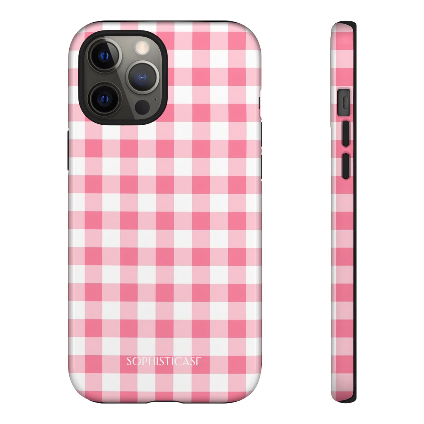 Gingham in Salmon - Tough Phone Case