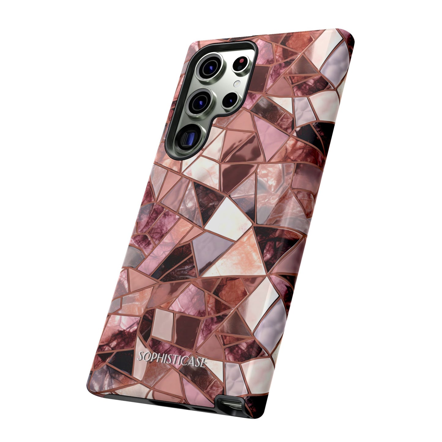 Rose' Runway in Merlot Mosaic - Tough Phone Case