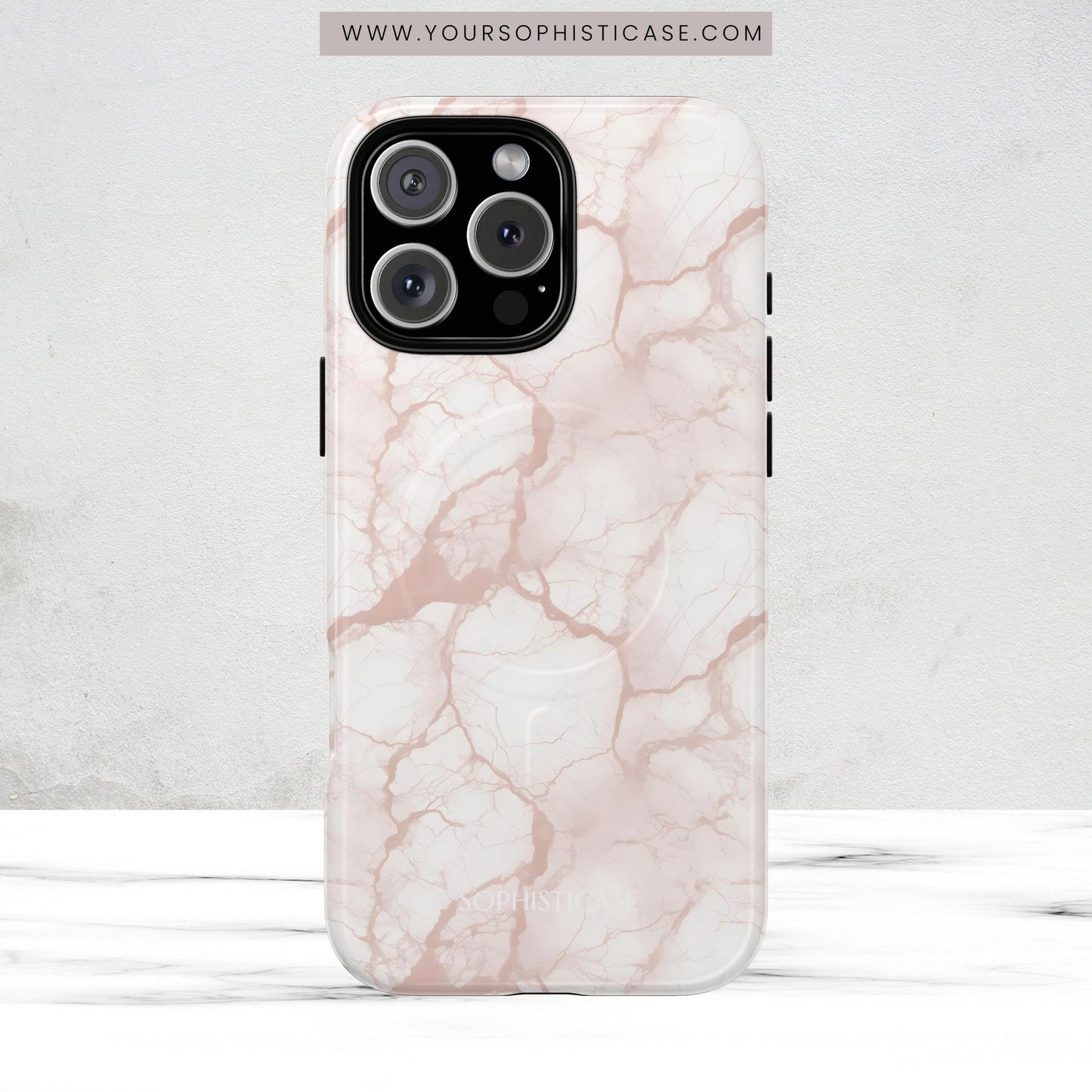 Marble Opulence in Neutral Beige - Magsafe Case