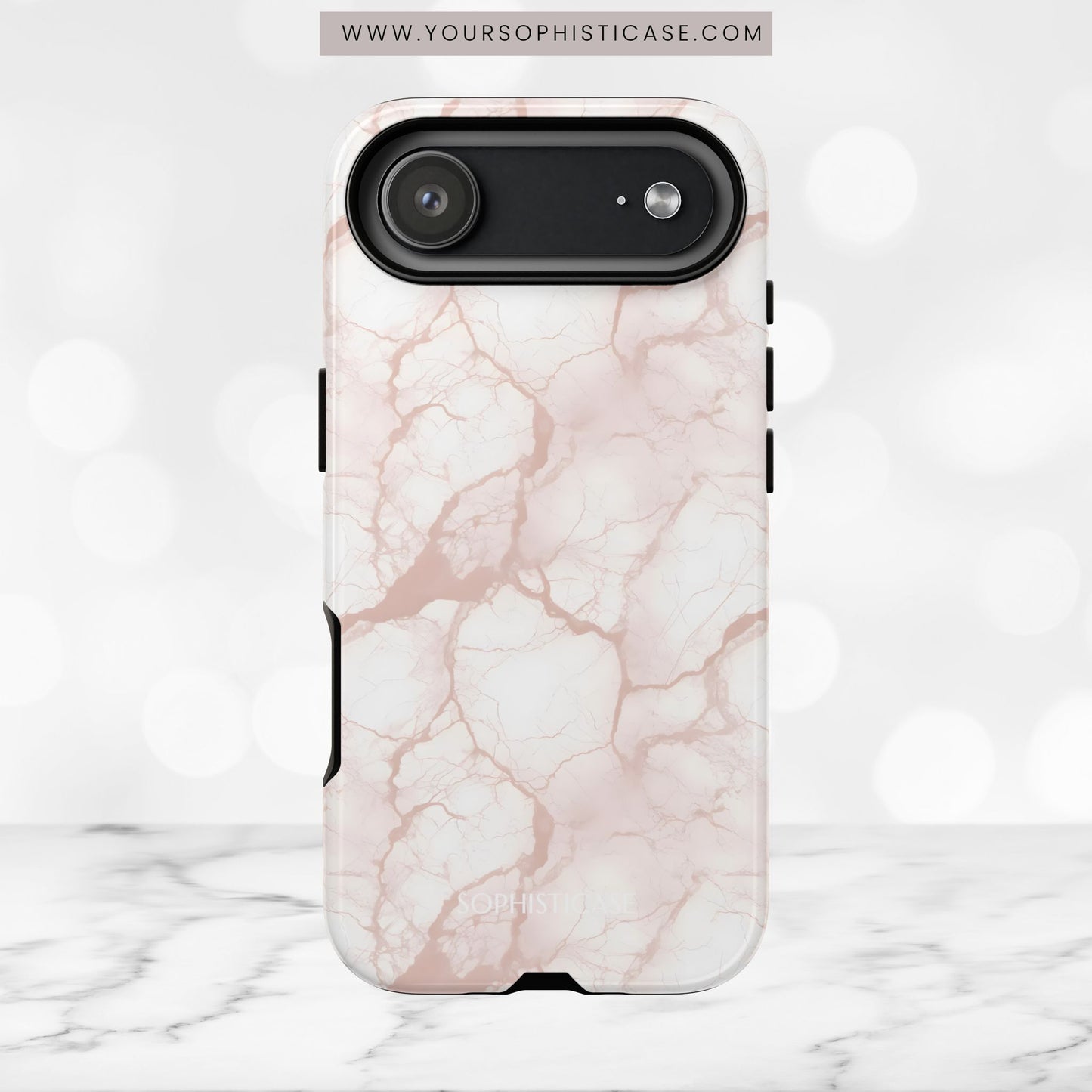 Marble Opulence in Neutral Beige - iPhone Case