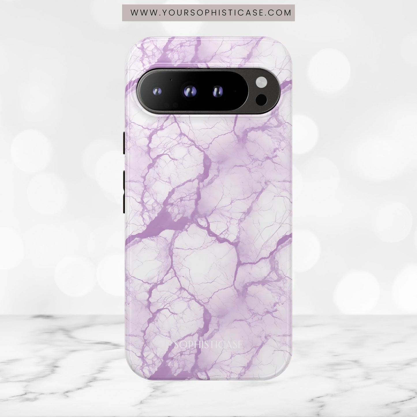 Marble Opulence in Purple - Tough Phone Case