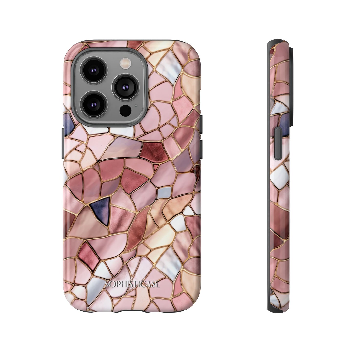 Rose' Runway in Pink Mosaic - Tough Phone Case