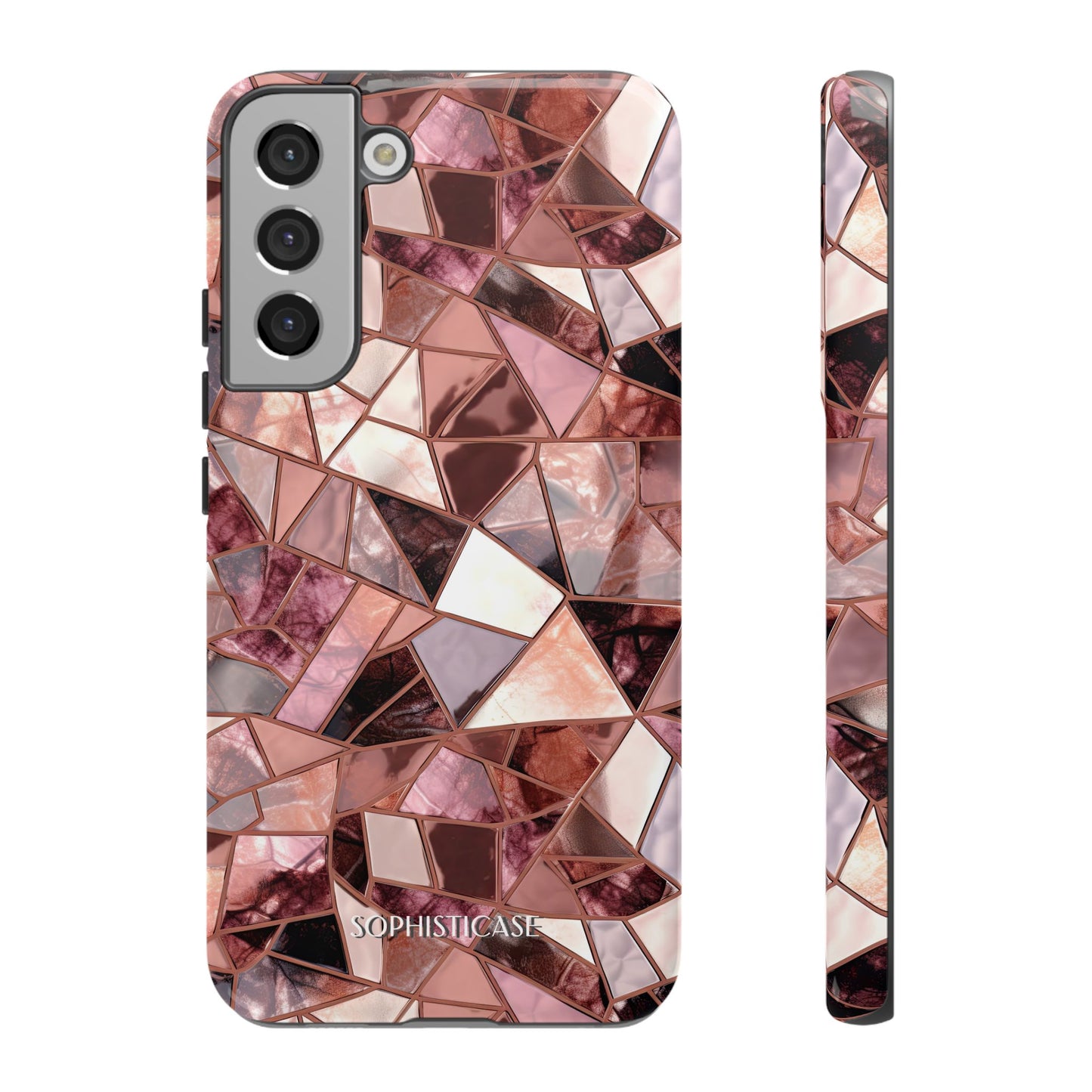 Rose' Runway in Merlot Mosaic - Tough Phone Case