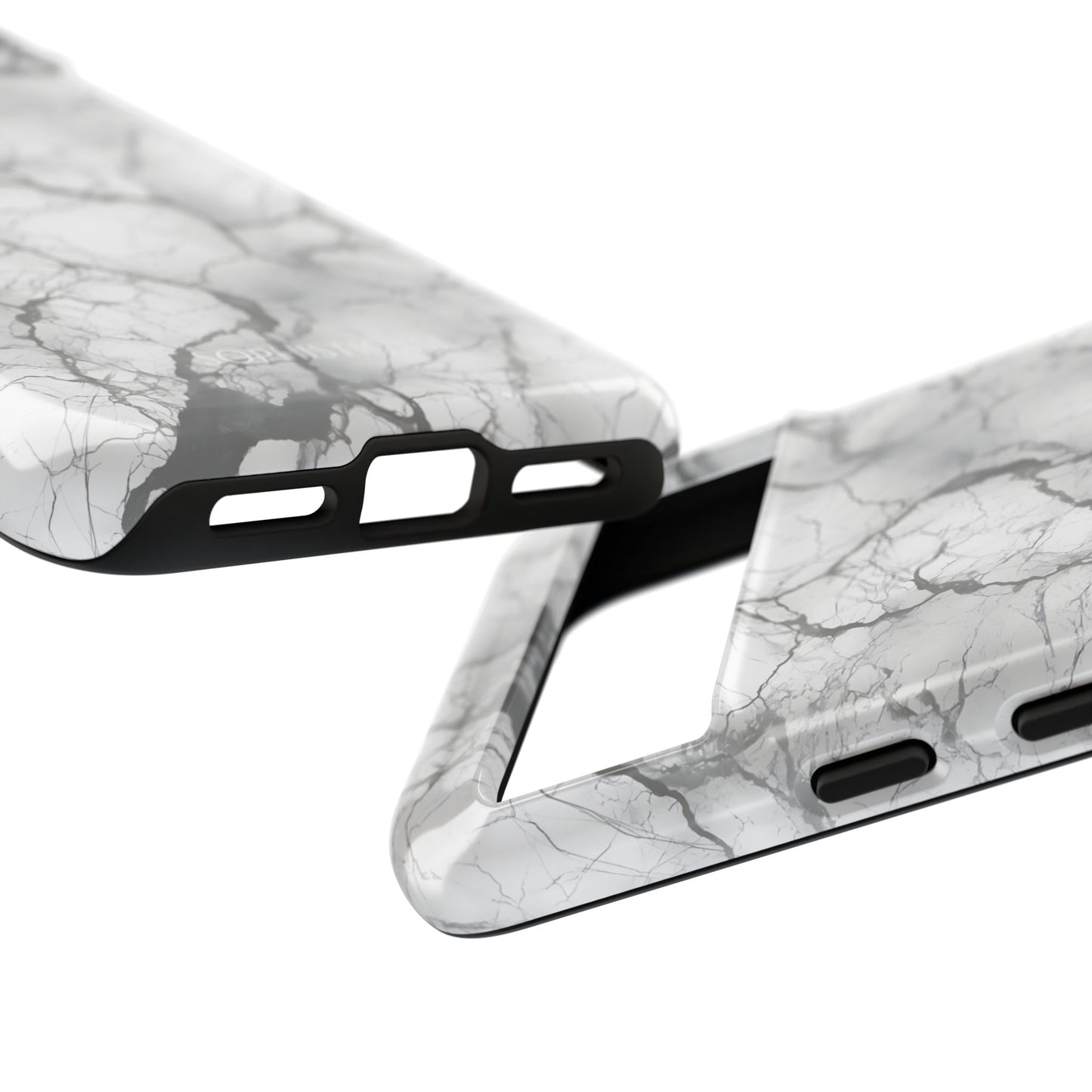 Marble Opulence in Charcoal Grey - Tough Phone Case