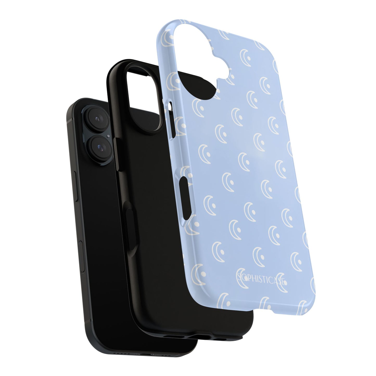 Moon Phase in Baby Blue - iPhone Case