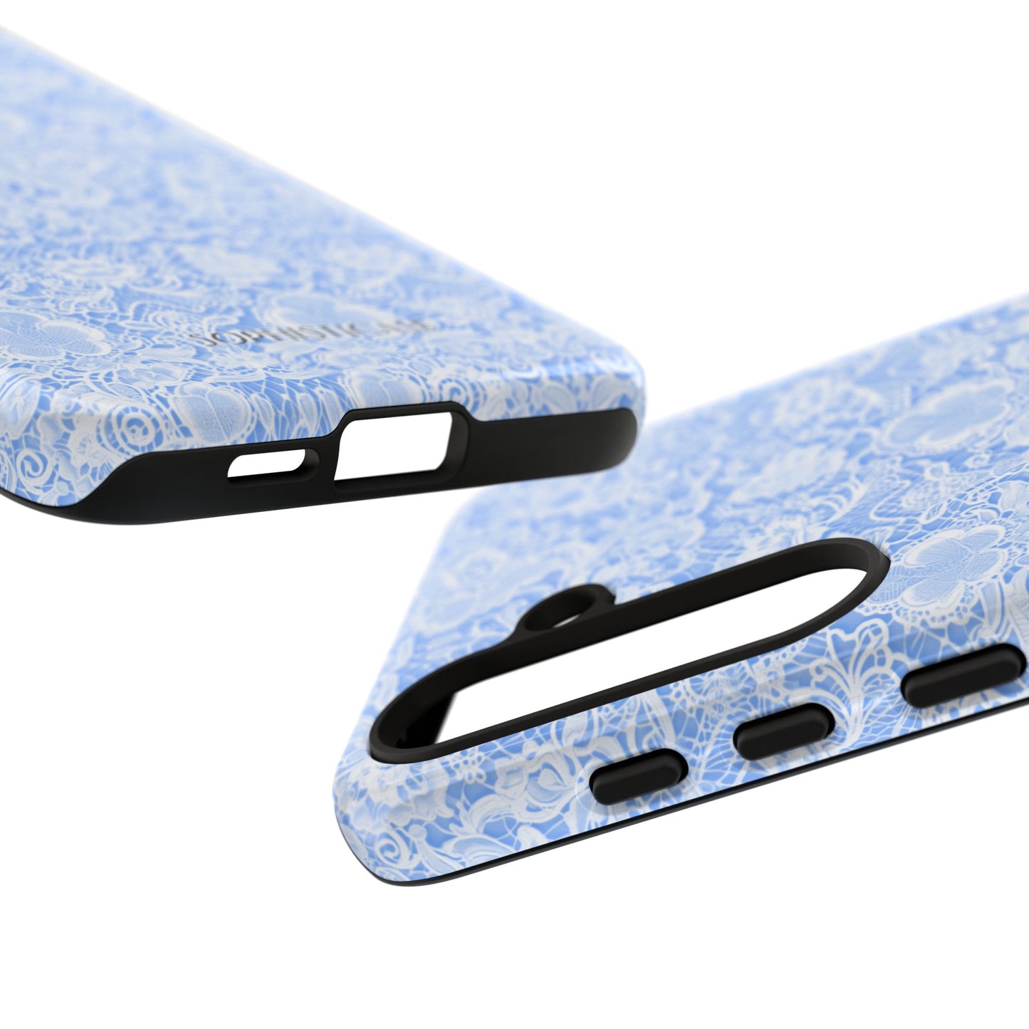 Luxe Lace in Blue - Tough Phone Case