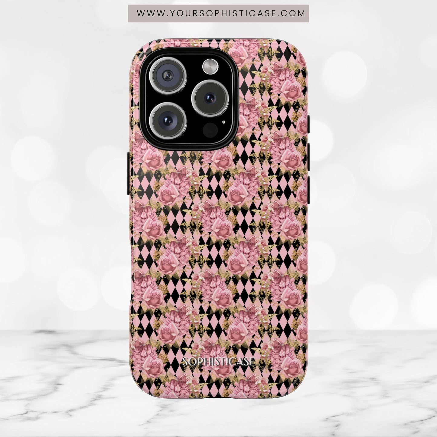 Rose Diamond Romance in Isolde - iPhone Case