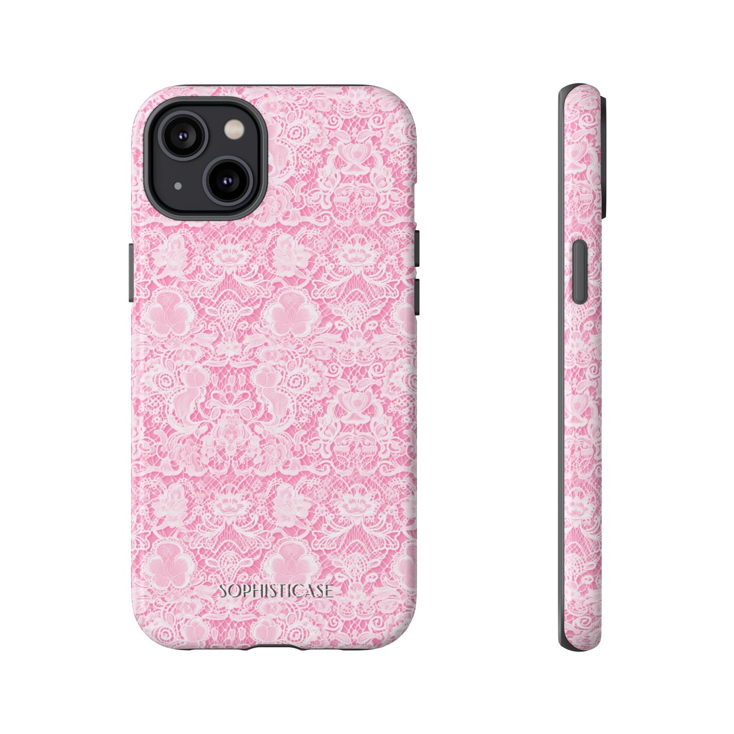 Luxe Lace in Pink - iPhone Case