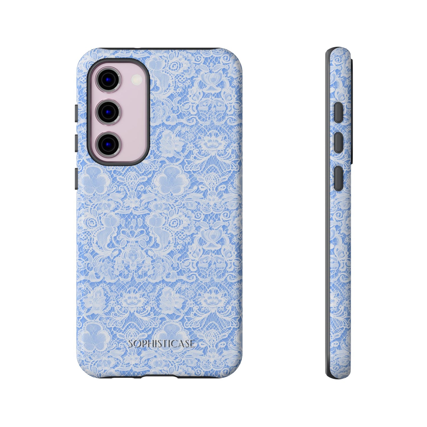Luxe Lace in Blue - Tough Phone Case