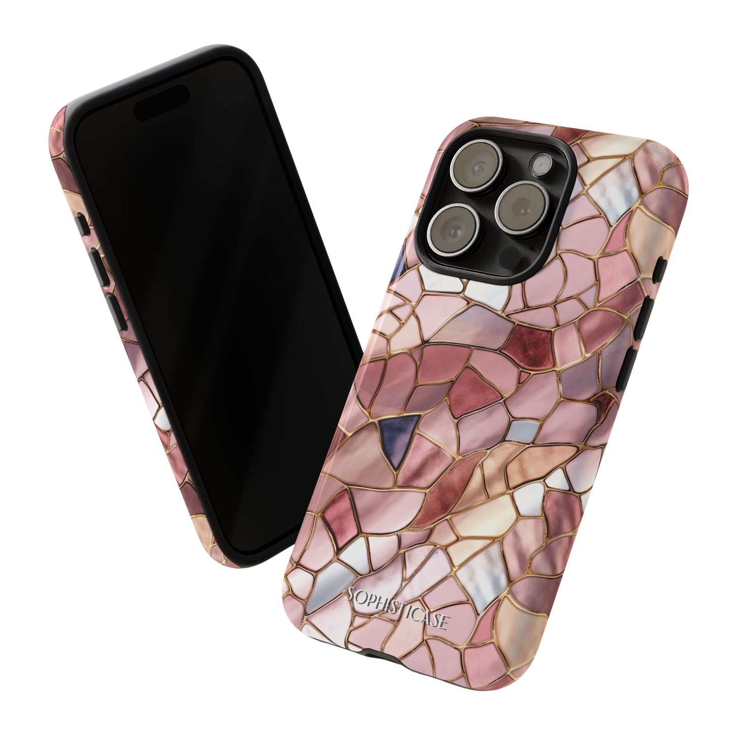 Rose' Runway in Pink Mosaic - Tough Phone Case