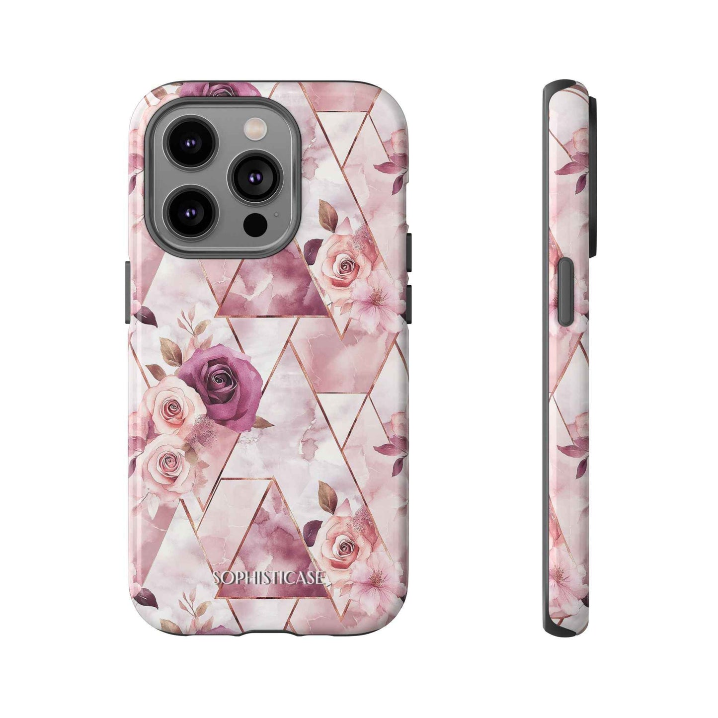 Royal Floral in Plum Chevron - Tough Phone Case