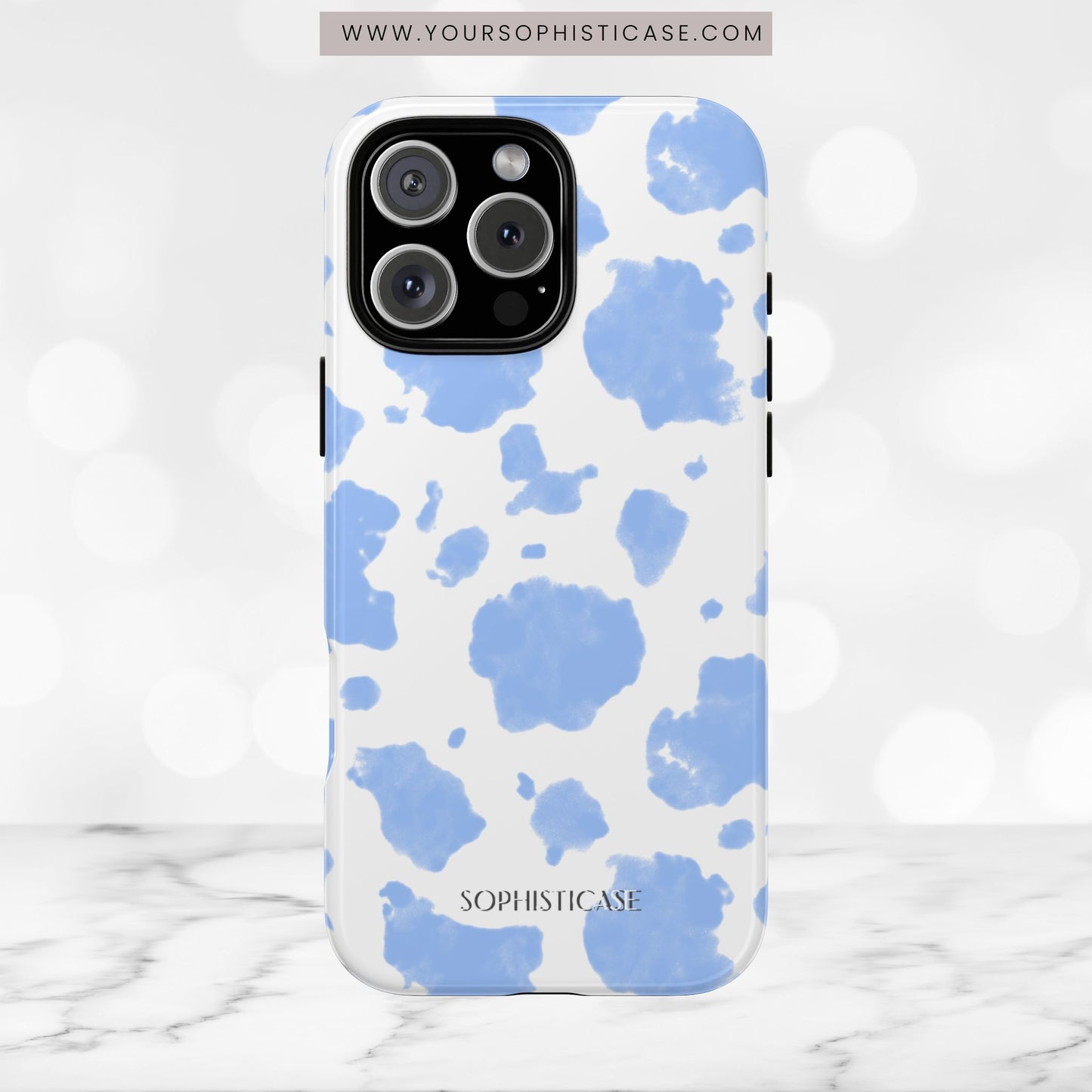 Holy Cow in Blue - iPhone Case