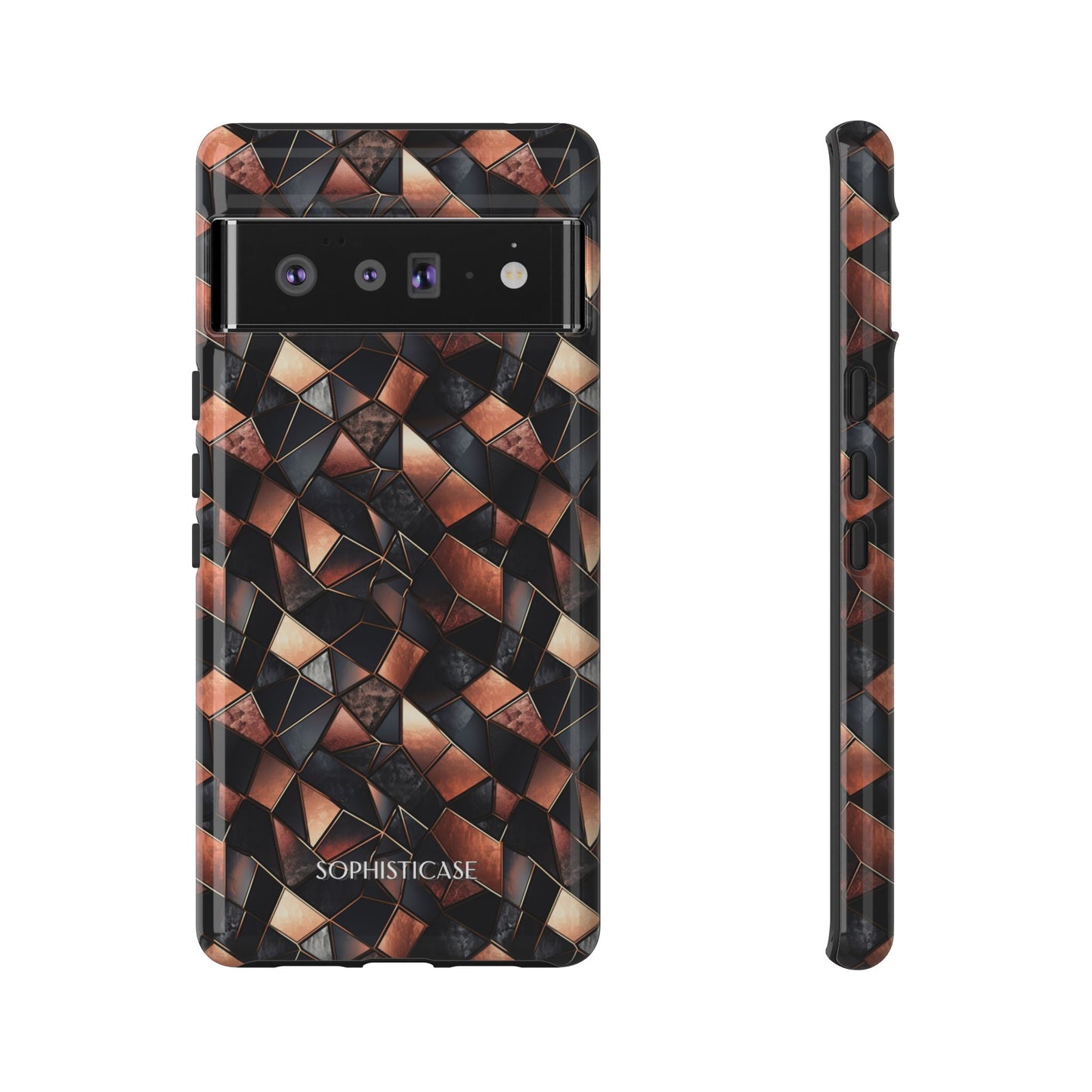 Rose' Runway in Noir Mosaic - Tough Phone Case