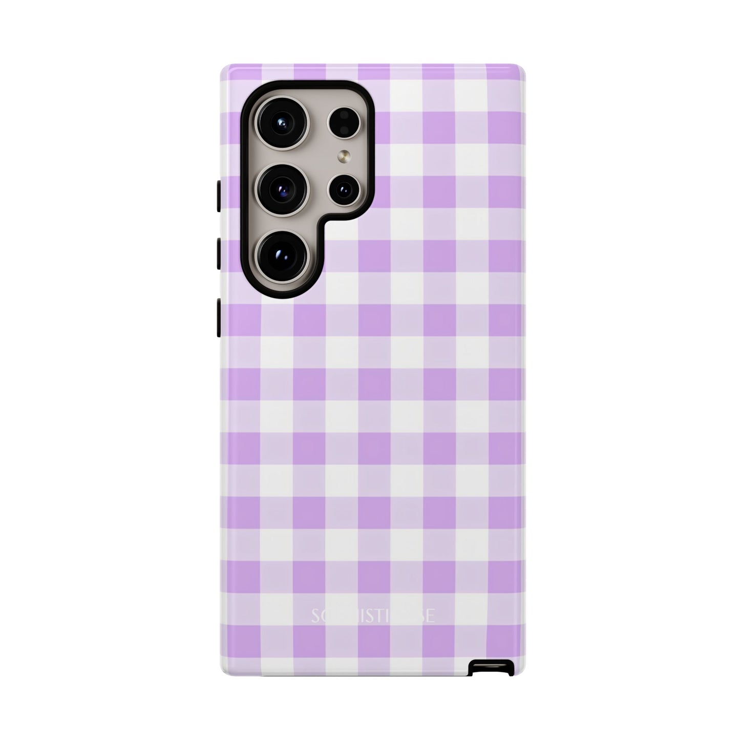 Gingham in Purple - Samsung Galaxy Case