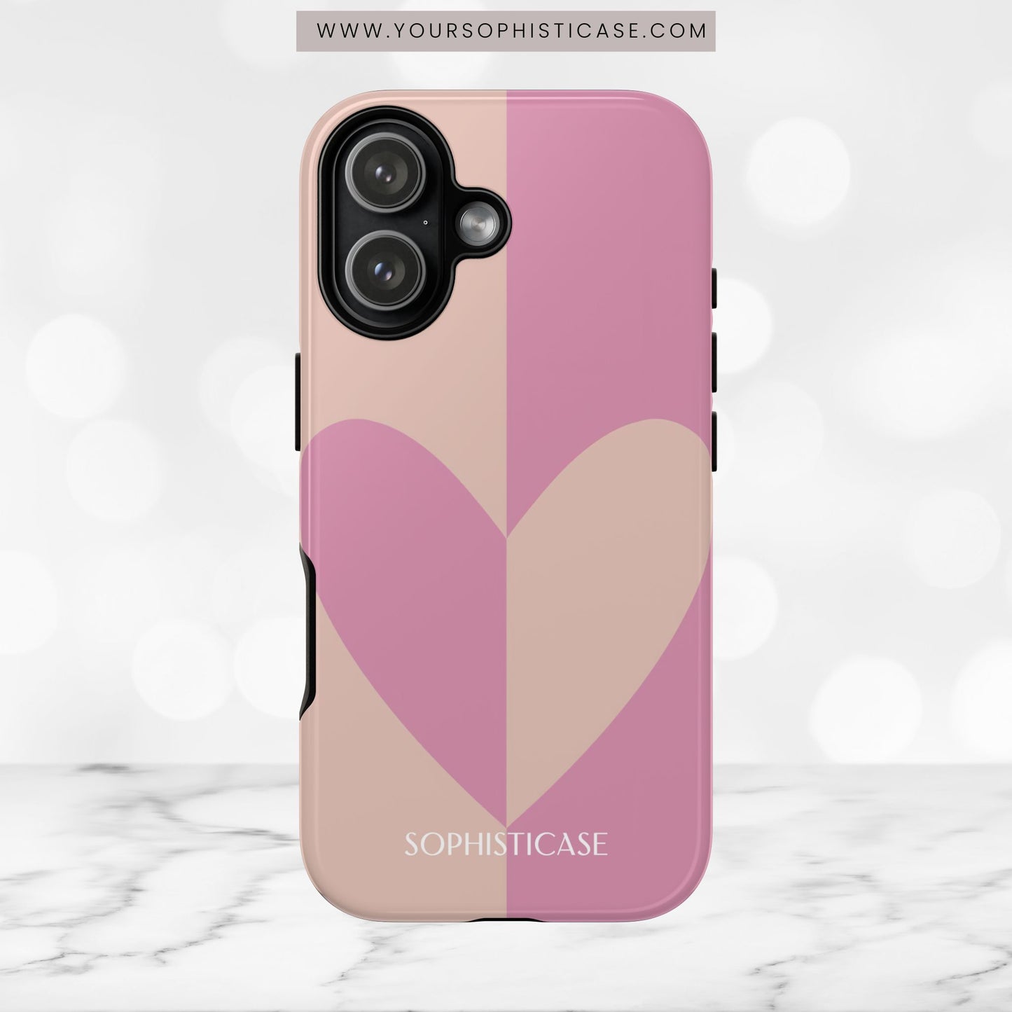 Be Mine in Pink and Brown - iPhone Case