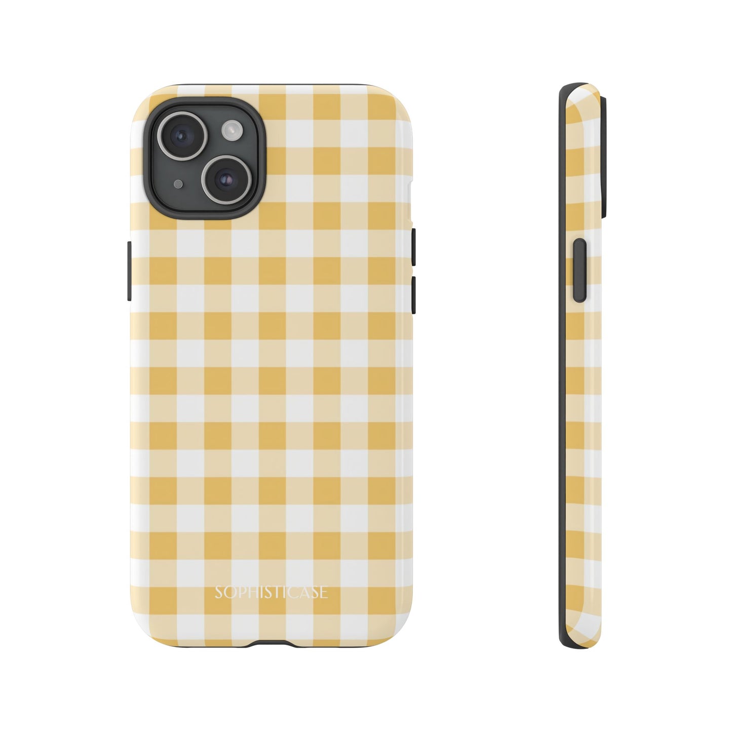 Gingham in Yellow - Tough Phone Case