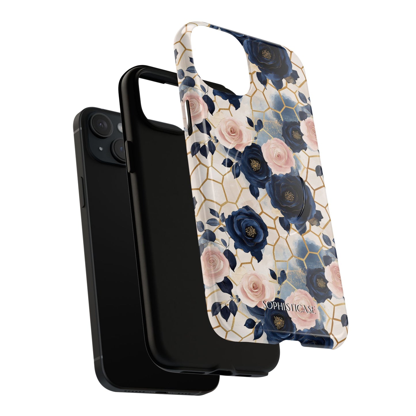Royal Floral in Navy Hive - iPhone Magsafe Case