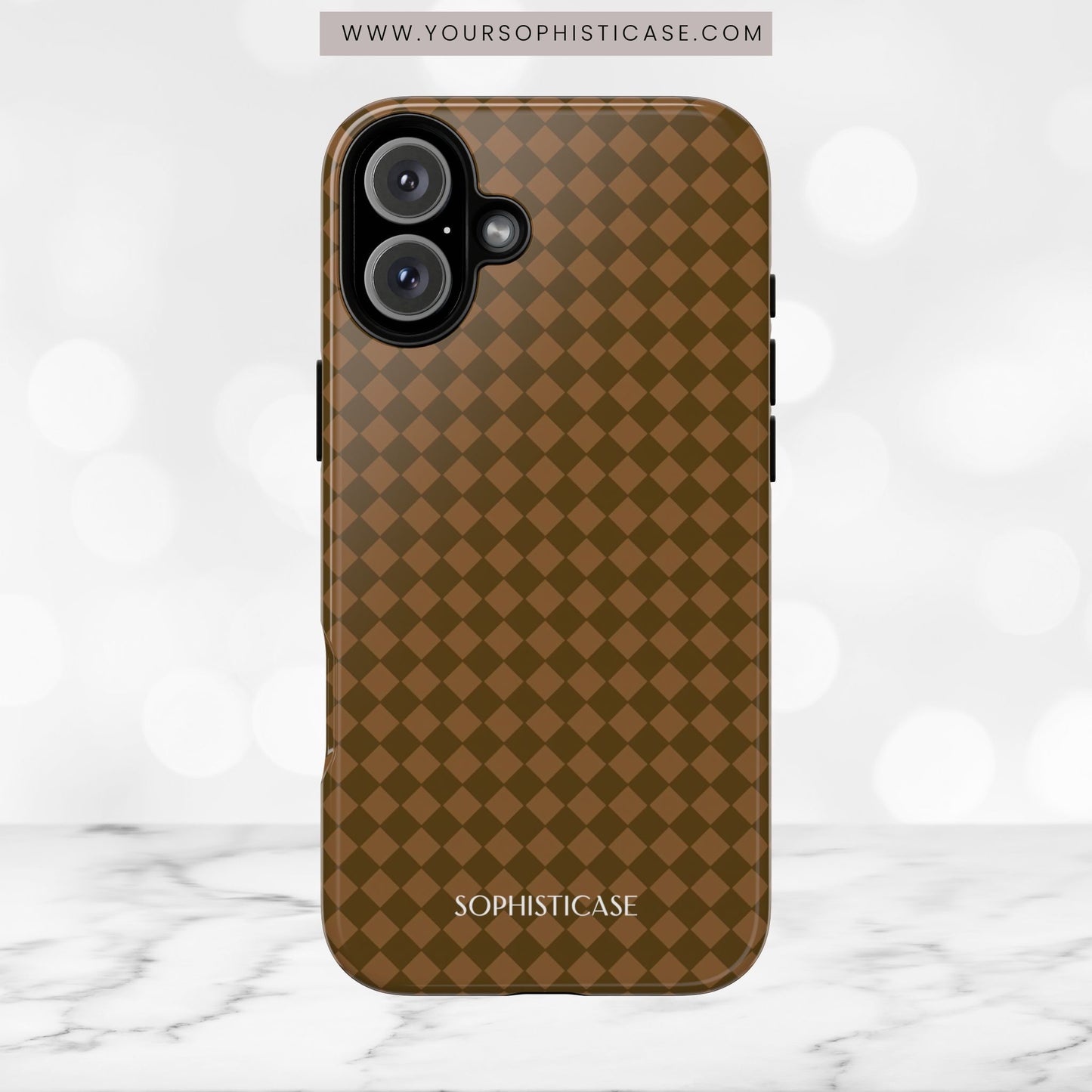 Diamond Diva in Deep Brown - iPhone Case