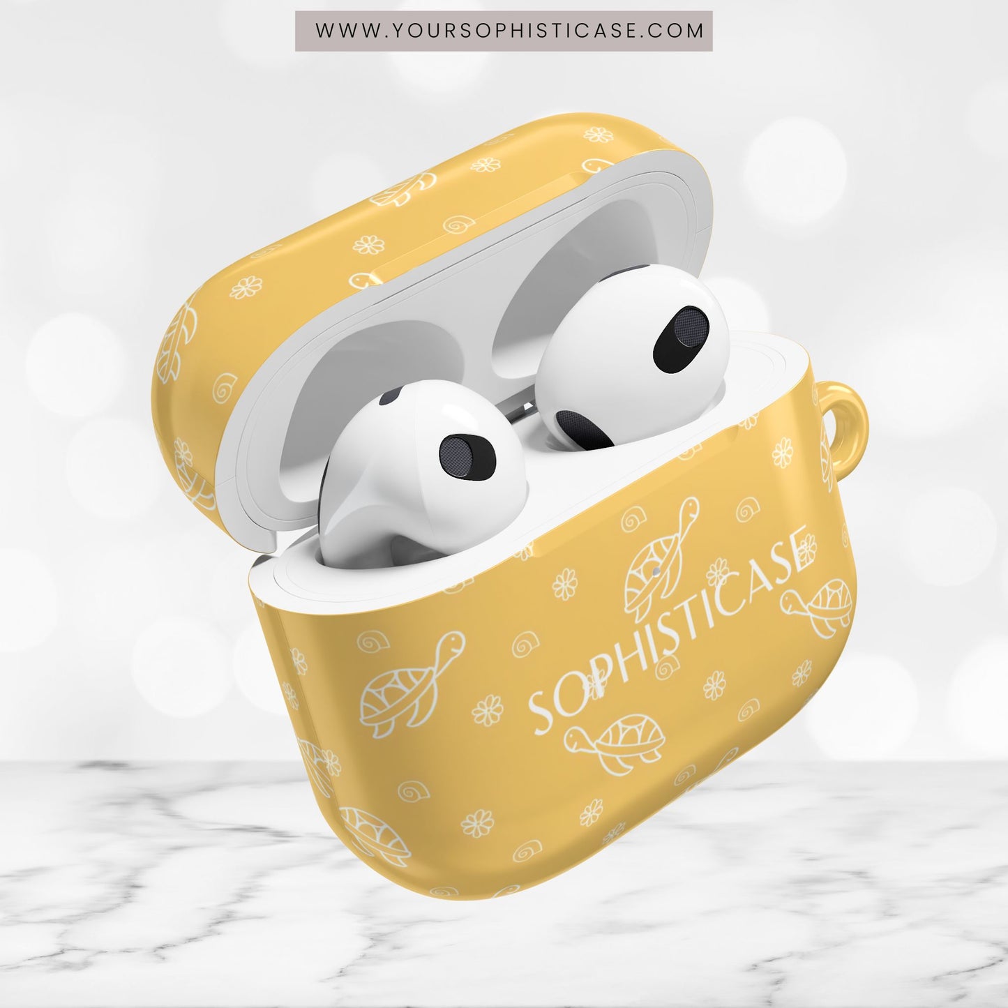 AirPod Cases - Turtle Island in Yellow