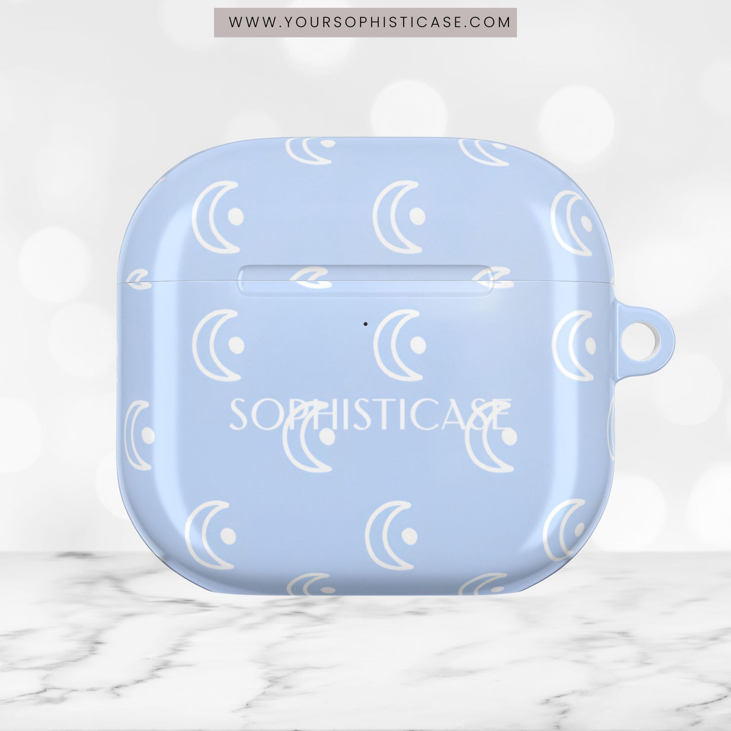 AirPod Cases - Moon Phase in Baby Blue