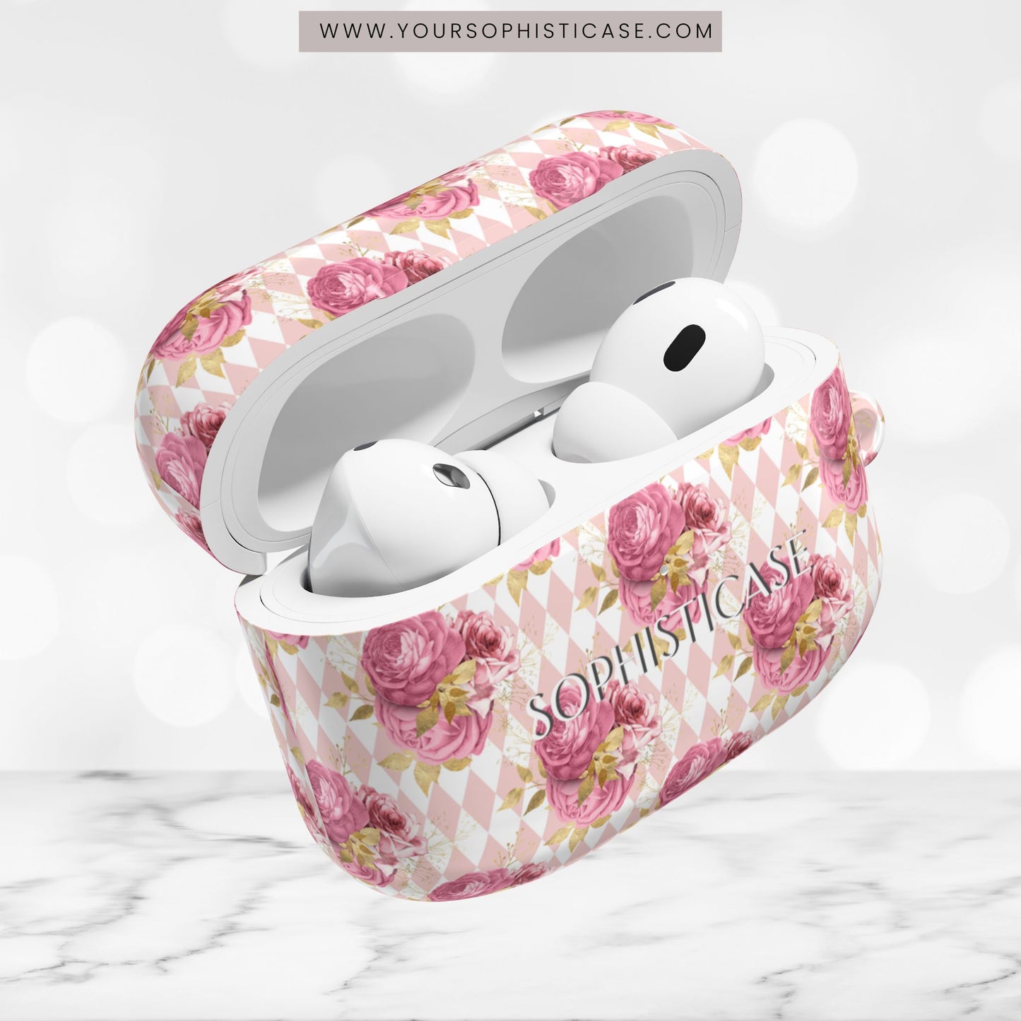 AirPod Cases - Rose Diamond Romance in Sienna