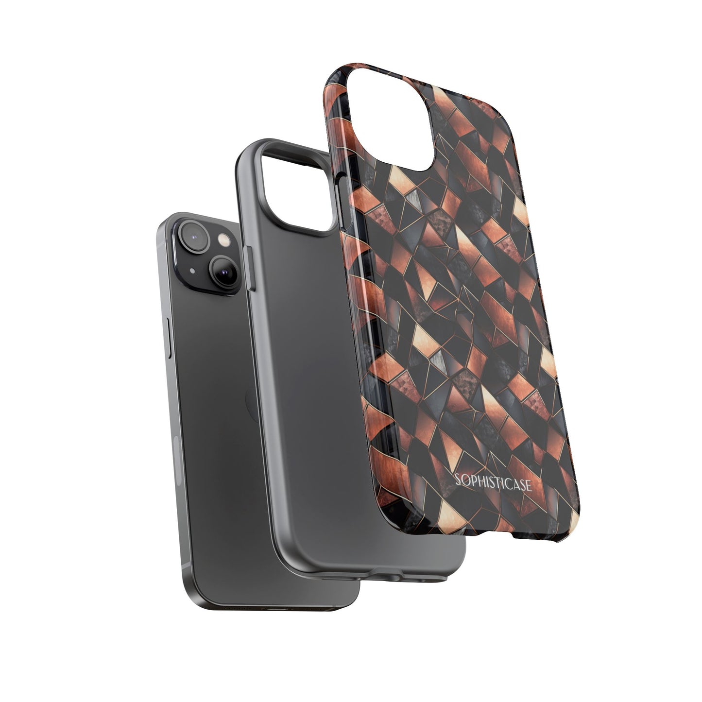 Rose' Runway in Noir Mosaic - Tough Phone Case