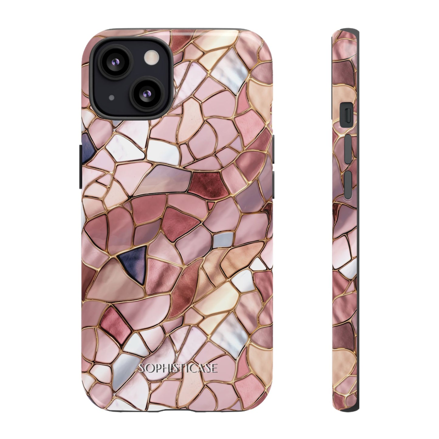 Rose' Runway in Pink Mosaic - Tough Phone Case