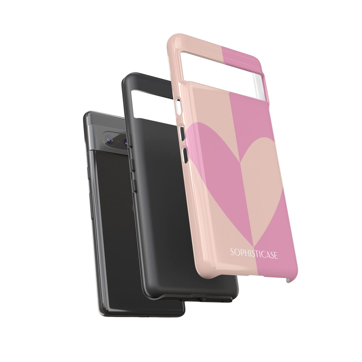 Be Mine in Pink and Brown - Tough Phone Case for Google Pixel - Sophisticase