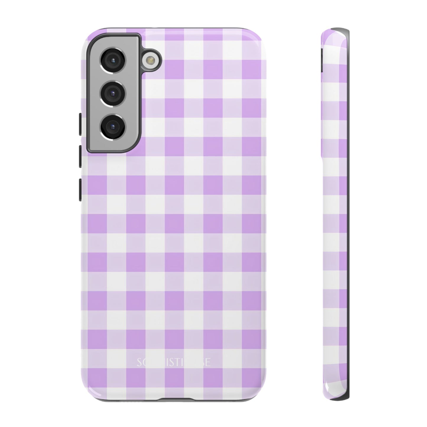 Gingham in Purple - Samsung Galaxy Case